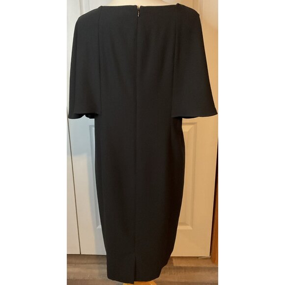 Chico’s Lined Black Dress Split Ruffle Sleeve Chico’s Size 1 US Medium - Picture 5 of 6